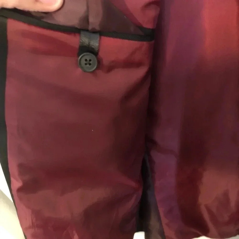 Tuxedo 🤵‍♂️ Black with burgundy lining. Stylish British M&S,